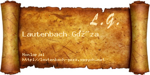 Lautenbach Géza névjegykártya