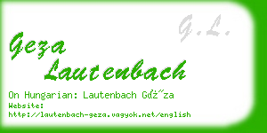 geza lautenbach business card